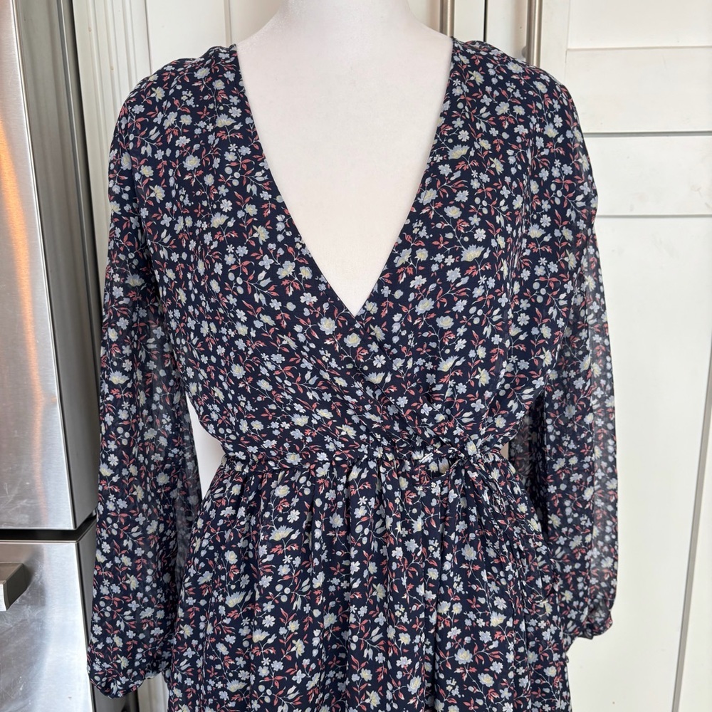 Madewell Tie Waist Midi Dress in Harvest Vine Size Small - Picture 8 of 13